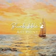 thumbnail image 4 of Aaheei Canvas Seascape Print Wall Art, Vintage Ocean Sky Crimson Sails, Landscape Sailboat Painting Prints, Modern Prints for Bedroom, Living Room and Office, 4 of 5