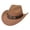 Khaki, variant on Men'S Straw Cowboy Hat - Western Denim Curved Top Hat Woolen Big Brimmed Hat Autumn And Winter Style British Jazz Hat,Coffee,One Size