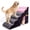 Pink & Black, variant on 6 Tiers Dog Stairs for High Bed, 30 Inch Height 6 Steps Soft Foam Spliced Dog Steps for Bed,foam dog steps for small dogs,Non-Slip Sturdy Pet Stairs, Ramp for Small, Older Pet