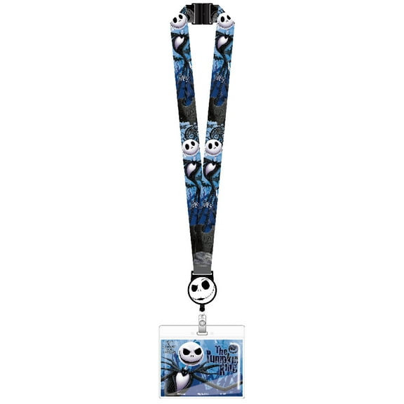 Nbc Jack Skellignton Lanyard With Zip Lock Card Holder