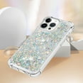 thumbnail image 3 of Phone Case for iPhone 16 Pro Max Cover Sparkle Glitter Floating Liquid Quicksand Shockproof Soft Silicone TPU Bumper Protective Cover for iPhone 16 Pro Max Case, S9, 3 of 7
