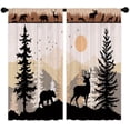 thumbnail image 6 of Farmhouse Forest Cabin Curtains, Curtains Rustic Wooden Window Curtains 42x63 Inch for Bedroom Living Room Decor, Tree Country Deer Bear Window Drapes Treatment Draperies Fabric (2 Panels, 6 of 6