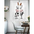 thumbnail image 4 of Farm Animals Sheer Curtains 63 Inch Length 2 Panels for Living Room, Watercolor Farmhouse Cow Pig Chickens Sheeps Voile Kitchen Curtain Set, Luxury Privacy Drapes Window Treatment for Bedroom, 4 of 7