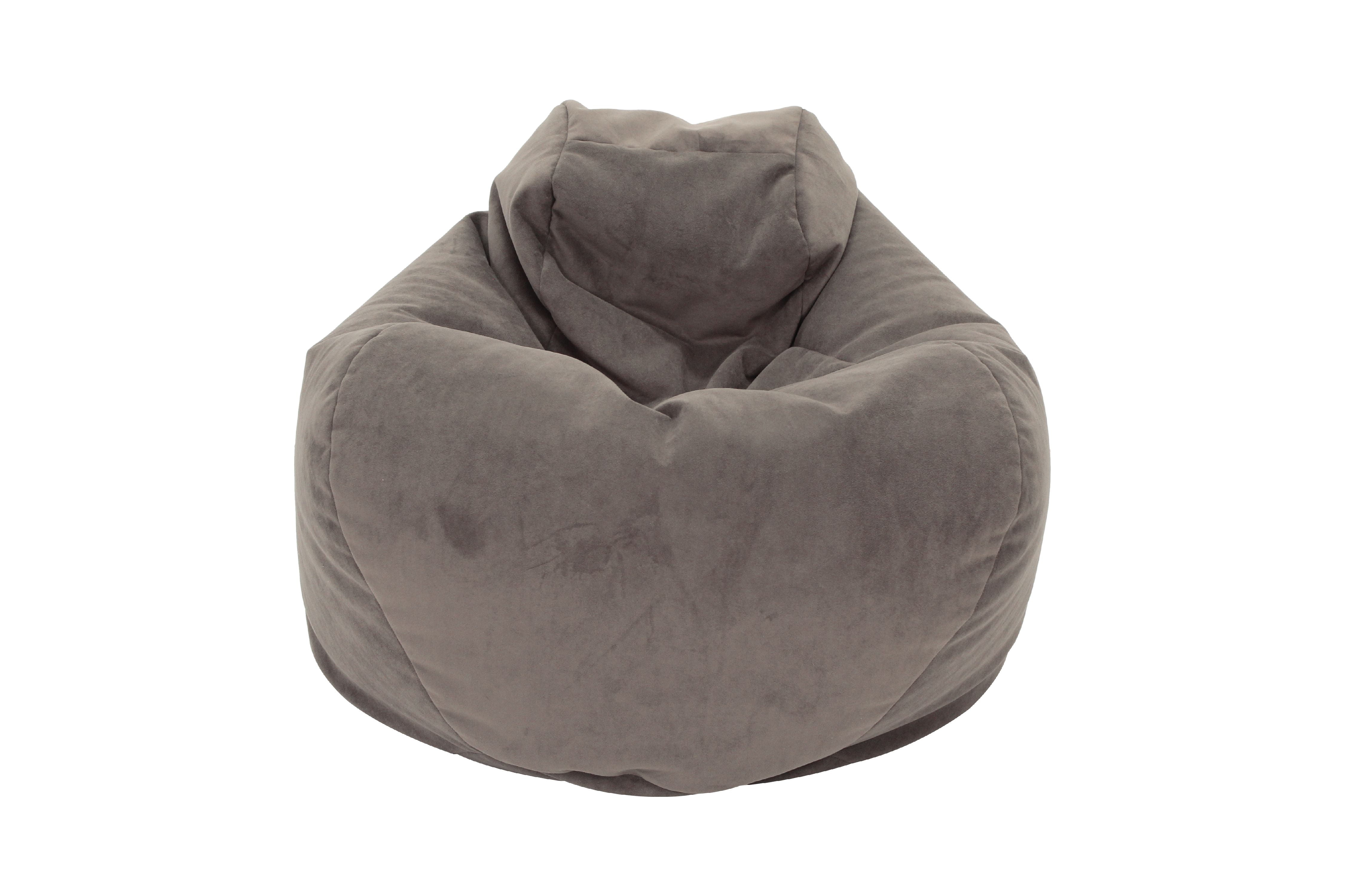 Mainstays Soft-Sided Microfiber Bean Bag Lounger Chair, Multiple Colors