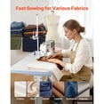 thumbnail image 6 of Industrial Sewing Machine, 550W Lockstitch Sewing Machine Set with Servo Motor and Table Stand, Auto Thread Trimmer, 5000 SPM High Speed, Metal Frame, LCD Panel, LED Light, for Cotton, Denim, 6 of 6