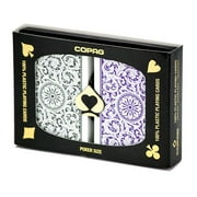 Copag 1546 100% Plastic Playing Cards - Standard Size (Poker) Jumbo Index Purple/Grey Double Deck Set