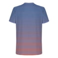 thumbnail image 4 of PNTUTB Summer Men's Fashion Striped Gradient Casual Short Sleeve Crew Neck Pullover Comfortable Tops, 4 of 6