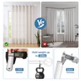 thumbnail image 5 of Urbanest Zeffoli Flat Button 1" 3/4" Double Drapery Curtain Window Rod Set - 48" to 84", White, 5 of 6