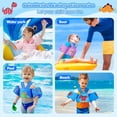 thumbnail image 3 of MoKo Toddler Swim Vest for Kids 20-30 40 50lbs, Swim Arm Floaties Pool Learning Swim Training Equipment, Blue Giraffe, 3 of 7