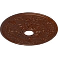 thumbnail image 3 of 30 7/8"OD x 3 5/8"ID x 1 3/8"P Rose Ceiling Medallion (Fits Canopies up to 5 1/4"), Hand-Painted Burnished Mahogany Crackle, 3 of 5