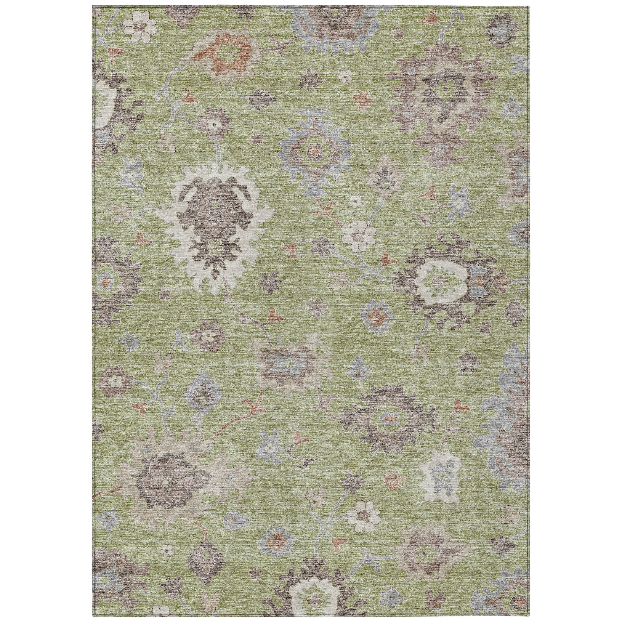 Addison Rugs Chantille Indoor/Outdoor Traditional Oushak Aloe Washable Rectangle Rug, 9' x 12'