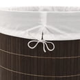 thumbnail image 5 of vidaXL Bac à Linge en Bambou Ovale Brun Foncé, 5 of 5