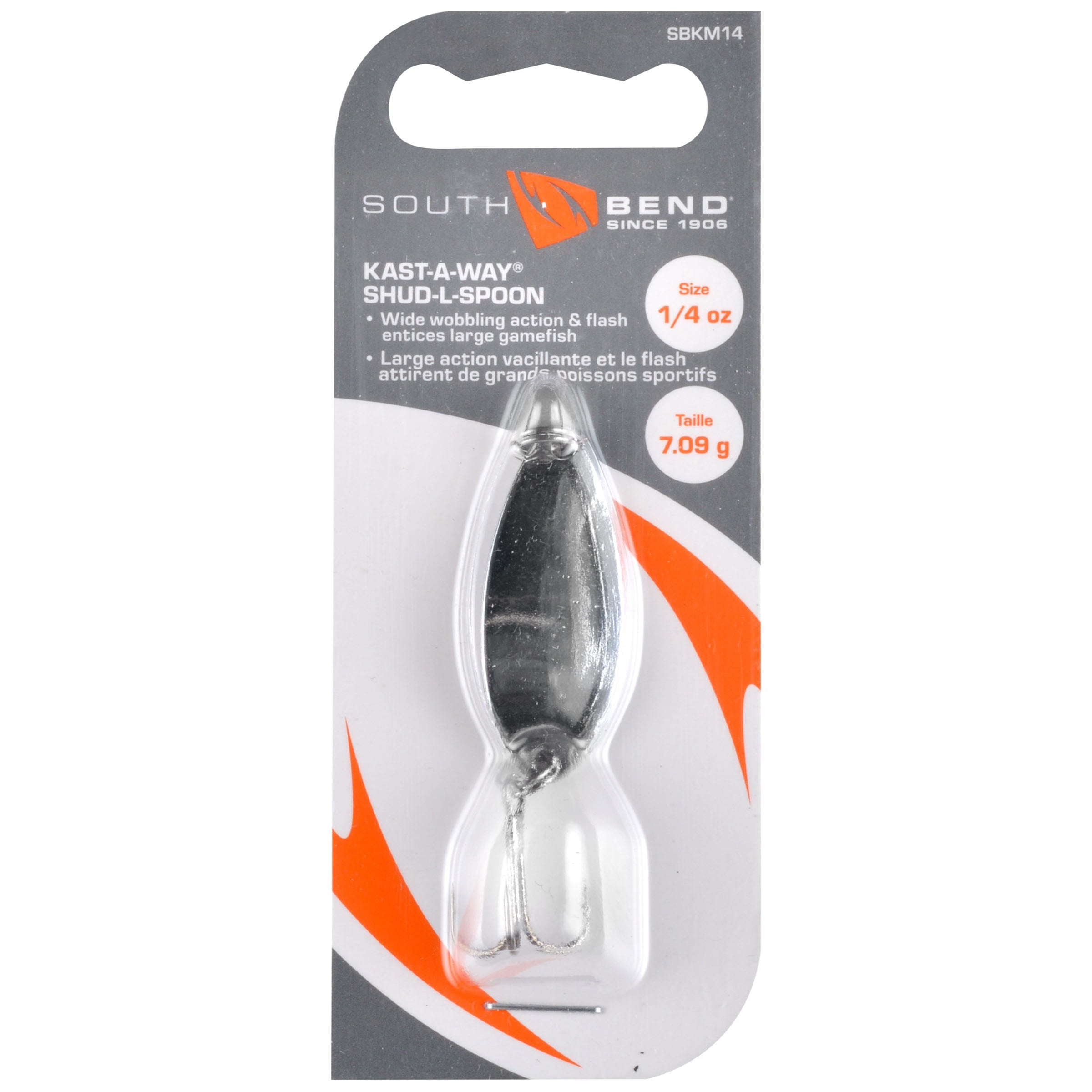 Hurricane KAST-A-WAY Bucktail Saltwater Gamefish Spoon Fishing Lure, Chrome, 1 1/2 oz