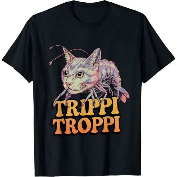 Camiseta divertida para gatos Troppi Meme Brainrot Humor Gen Z