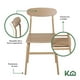 thumbnail image 3 of Comedor De 4 Sillas Metal Mesa Rectangular Elegante Moderno beige 5, 3 of 5