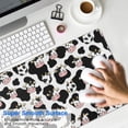 thumbnail image 4 of Long Mouse Pads for Desk,White Cow Black Spot Face Pattern Desk Mats on Top Of Desks, Desk Mouse Pad Extra Large with 3mm Non-Slip Base and Stitched Edge for Gaming,Office,Work,Home 31.5"x11.8", 4 of 6