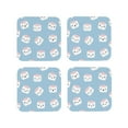 thumbnail image 2 of Balery 4 Pcs Cartoon Sushileather Coasters Set, Drink Table Cup Coasters For Living Room Kitchen Coffee Decor, 2 of 9