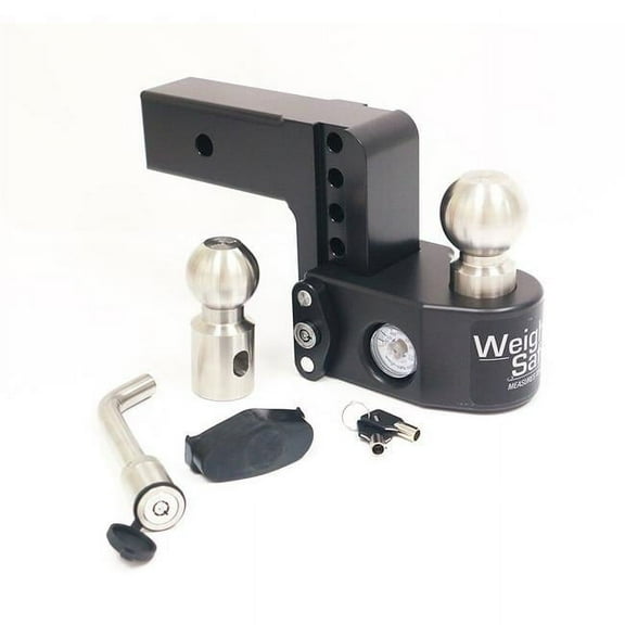 Weigh Safe Adjustable Ball Mount and Hitch Pin - 8 Drop with 2" Shank (Black Cerakote) - WS82KACBLA"