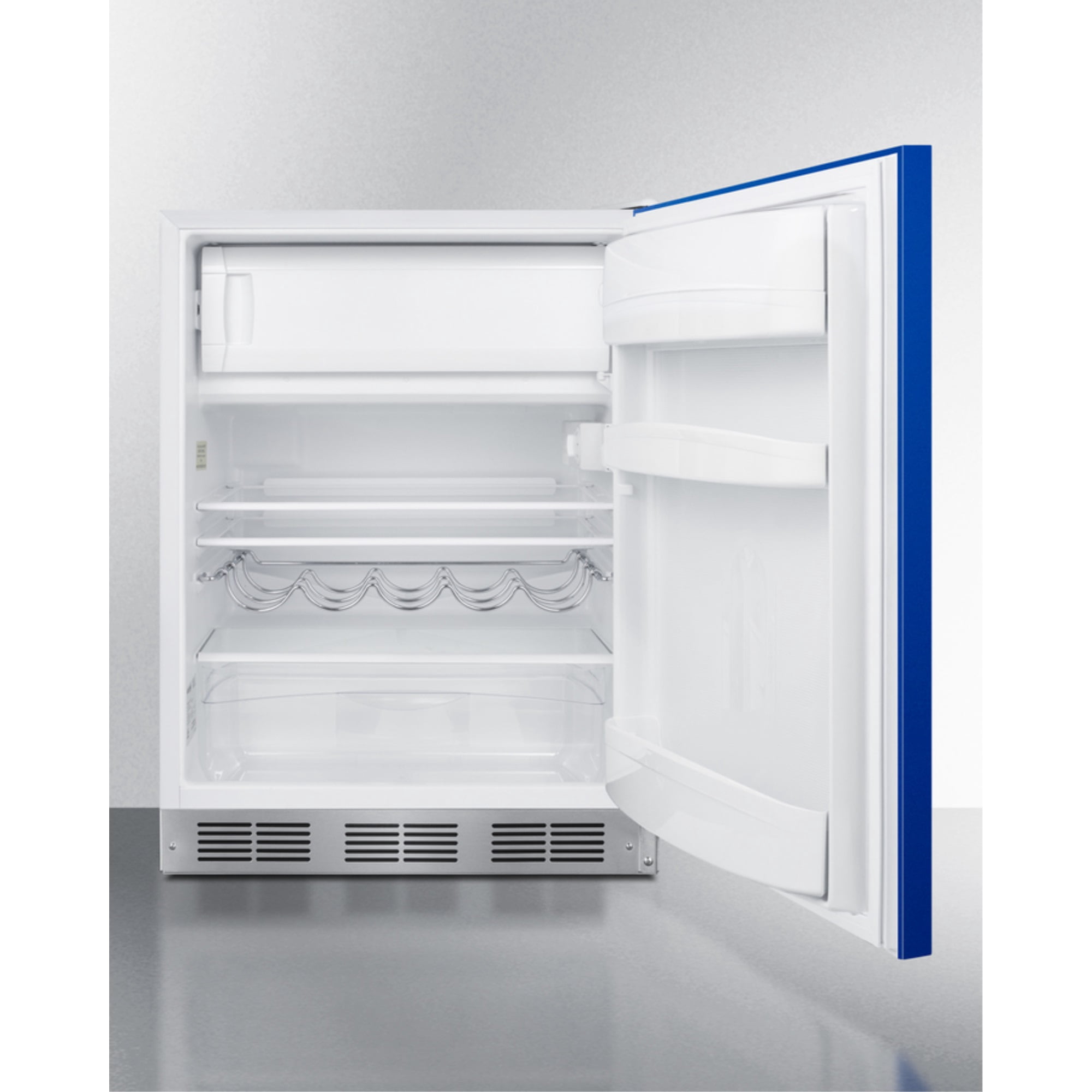 Summit Brf611whada 24 Inches Wide 5.1 Cu. Ft. Compact Refrigerator And Freezer Combo - Blue