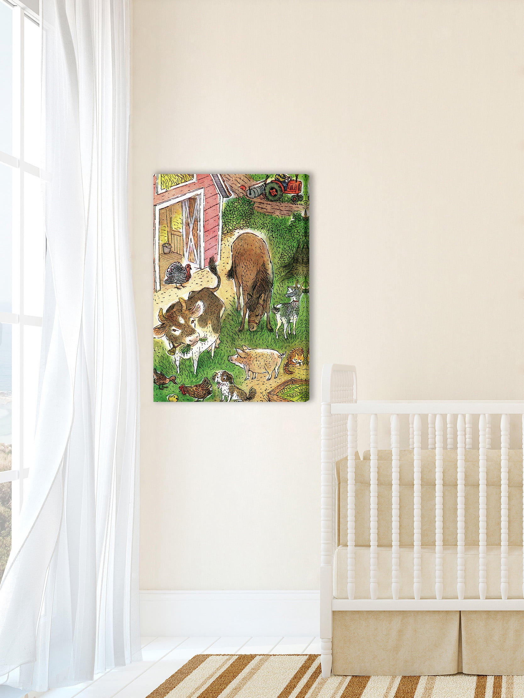 "Farm Animals" Painting Print on Wrapped Canvas