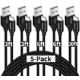 thumbnail image 1 of Cable USB-A a USB-C etguuds, paquete de 5, carga rápida, 1 of 7