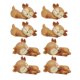 thumbnail image 4 of 8 figuras de cervatillos durmiendo, juguetes para decoración de escritorio, manualidades y juguetes. 7cmx4.5cmx4.5cm, 4 of 7