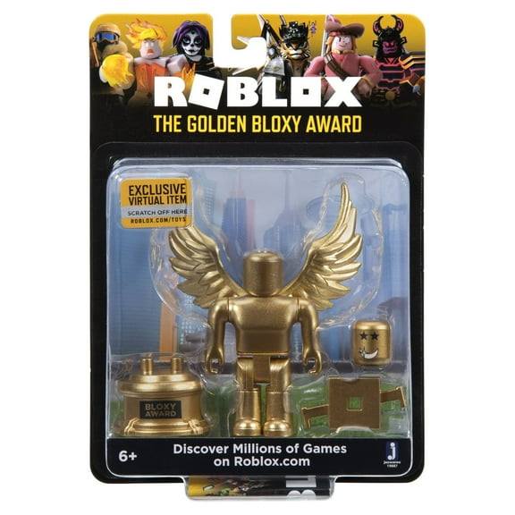Roblox Celebrity Collection - The Golden Bloxy Award Figure Pack [Includes Exclusive Virtual Item]