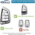 thumbnail image 2 of Key Fob Cover Compatible with Fit for BMW 1 3 5 7 Series 530 F48 X1 X2 X3 X4 X5 X6 Classic Bling Key Case Protection Shell with Keychain Case Holder Protector,1,white, 2 of 6