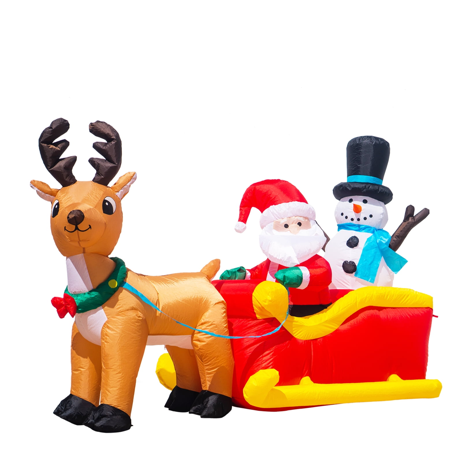 Details about   Christmas Inflatable Ride Deer Santa Claus Costume Props Décor for Party & Home 