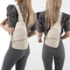 thumbnail image 4 of Bolso bandolera para hombre y mujer | Mochila pequeña impermeable para el pecho con orificio para auriculares | Mochila ligera de 30 x 18 x 8 cm | Bolso bandolera para senderismo, camping, viajes al, 4 of 5