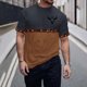thumbnail image 2 of Camisas de Manga Larga para Hombres Imprimir Casual Cuello Redondo Blusa de Manga Corta, Camisas de Lino para Hombres, 2 of 9