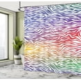 thumbnail image 4 of Ambesonne Geometric Shower Curtain, Abstract Zebra Skin, 69"Wx75"L, Purple Red Yellow, 4 of 4