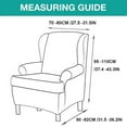 thumbnail image 6 of 2-Piece Stretch Wingback Chair Cover Elastic Wingback Armchair Slipcovers (silver gray), 6 of 7