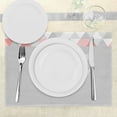 thumbnail image 3 of Ambesonne Abstract Place Mats Set of 4, Modern Symmetric Forms, Standard Size, Grey Coral Pale Pink, 3 of 6