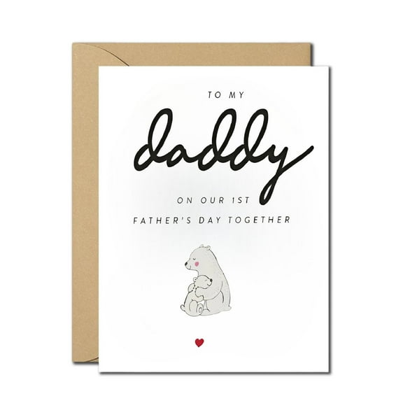 Heartwarming Father's Day Card for Dads - Perfect for First-Time Fathers - Blank Inside with Envelope