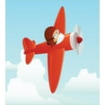 thumbnail image 3 of Plane Duvet Cover Set, Airplane Flying in the Cloudy Sky Little Boy Pilot Cartoon Print, Decorative 3 Piece Bedding Set with 2 Pillow Shams, Queen Size, Orange Blue, by Ambesonne, 3 of 3