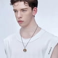 thumbnail image 4 of Dorunmo Saint Peter Necklace with Wooden 925 Sterling Silver St Peter Pendant Necklace Amulet Jewelry Gifts for Men Women, 4 of 6