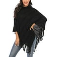 thumbnail image 4 of Ponchos for Women One Piece Poncho Capes Poncho Knit Ponchos Poncho Poncho Relaxed Shawls Wrap Coats Tops, 4 of 6