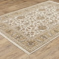 thumbnail image 6 of 2' X 3' Ivory And Gold Oriental Power Loom Stain Resistant Area Rug With Fringe, 6 of 10