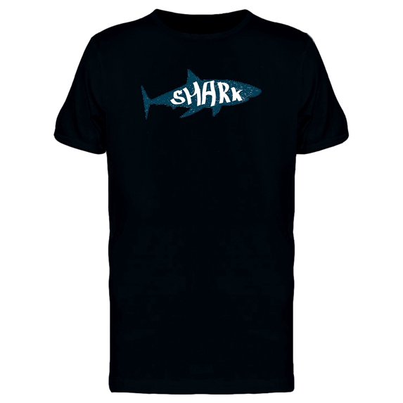 Big Shark With Silhouette T-Shirt Men -Image by Shutterstock, Male Medium