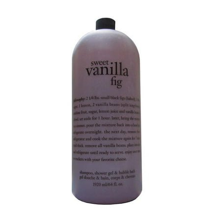 Festive Vanilla Fig - Philosophy Mega Size 3-in-1 Shampoo, Shower Gel & Bubble Bath, Sweet Vanilla Fig, 64 Fl Oz