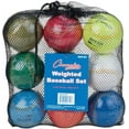 thumbnail image 4 of Champion Sports Weighted Training Baseball Set - Rubber Cork Core - Leather Cover - Set of 9 Balls - Graduated Weights - 4 to 12 oz - 9 Inch Diameter, 4 of 6
