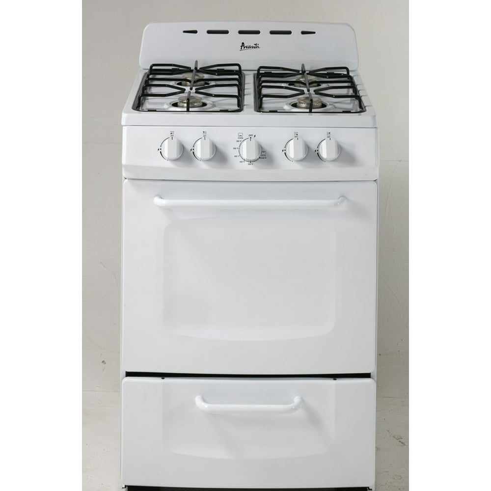 Avant Gr024pow White 24 Inch Gas Range With Open Burners