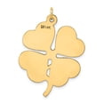 thumbnail image 3 of 14k Yellow Gold Four-Leaf Clover Pendant for Women, Polished Finish with Cutout Accents, Celtic Irish Motif Symbolizing Luck and Fortune, Charm for Necklace or Everyday Jewelry, 3 of 5