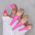 thumbnail image 4 of 24pcs Deep Nude Pure Color Ballerina Long Coffin Glossy Fake Nails - Press On Nail False Tips Manicure For Women And Girls, 4 of 4