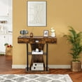 thumbnail image 4 of Gymax Console Sofa Table w/ Drawer and 2-Tier Shelves for Entryway Living Room Rustic Brown, 4 of 10