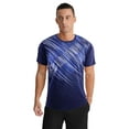 thumbnail image 7 of APTRO Men's and Big Men's Workout Shirt Athletic Core Shirt Quick Dry Moisture Wicking Short Sleeve Performance T-Shirt Stripe Navy,Sizes S-3XL, 7 of 7
