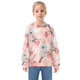 thumbnail image 3 of Kids' Hooded Pullover Sweatshirt Casual Tops Long Sleeve Print Hoodies Pocket Koala and Strawberry Pattern, 3 of 9
