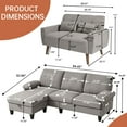 thumbnail image 7 of Soscana Living Room Furniture Set Sectional Sofa with Storage Ottoman and Loveseat,Modern L Shaped 3 Seater Couch and 2 Seater Small Sofa for Home Living Room Apartment Office Studio, 7 of 7