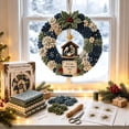 thumbnail image 4 of 3D Fabric Poke Wreath DIY Kit, Christmas Wreath DIY Kit for Adults, Art Craft Kit, Beginner-Friendly Holiday Wreath Making Kit & Door Decor, 4 of 6